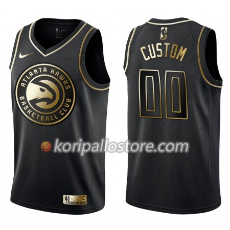 Atlanta Hawks Custom Nike Musta Golden Edition Miesten Pelipaidat Swingman 